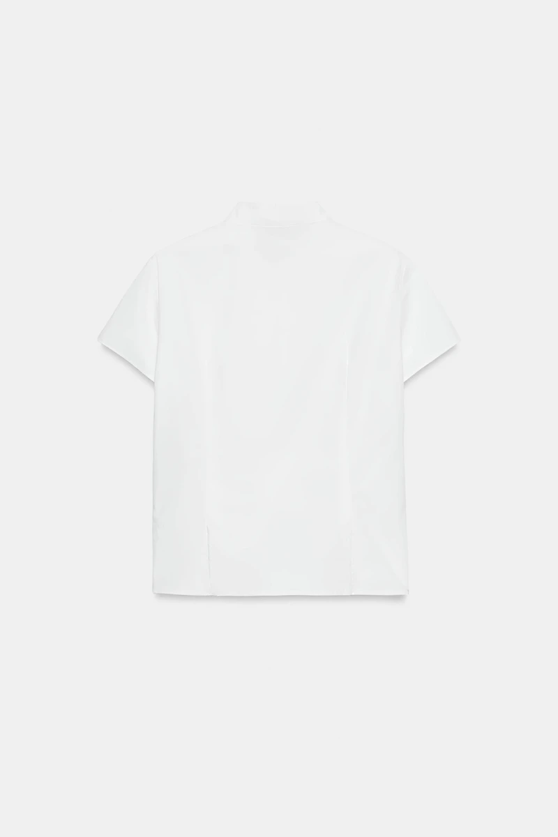 CHEMISE EN POPELINE À BRANDEBOURGS