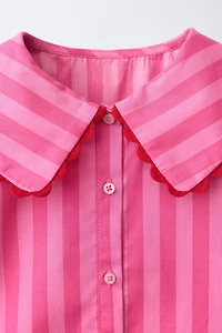 CHEMISE À RAYURES ET ONDULINE