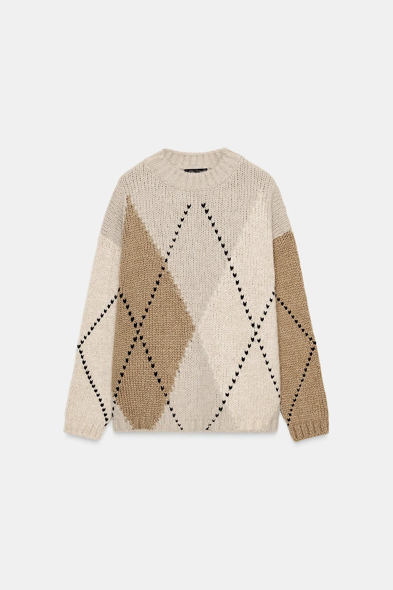 DIAMOND KNIT JUMPER