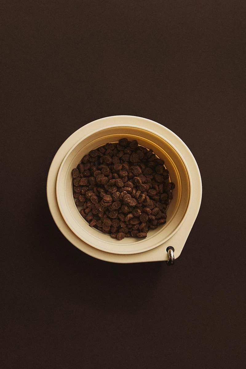 FOLDABLE SILICONE PET FOOD BOWL