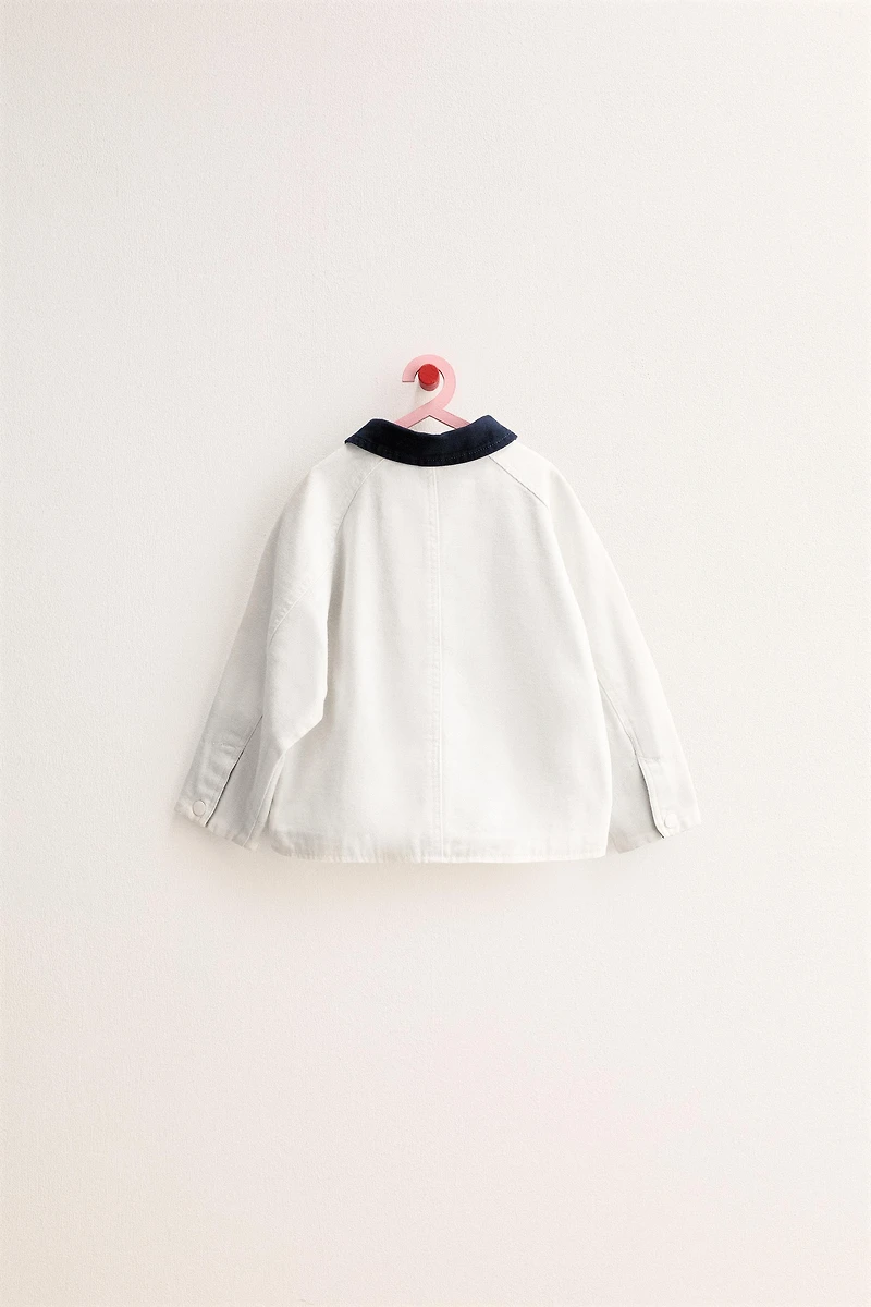 ZARA TIMELESS - CANVAS JACKET WITH CONTRAST COLLAR