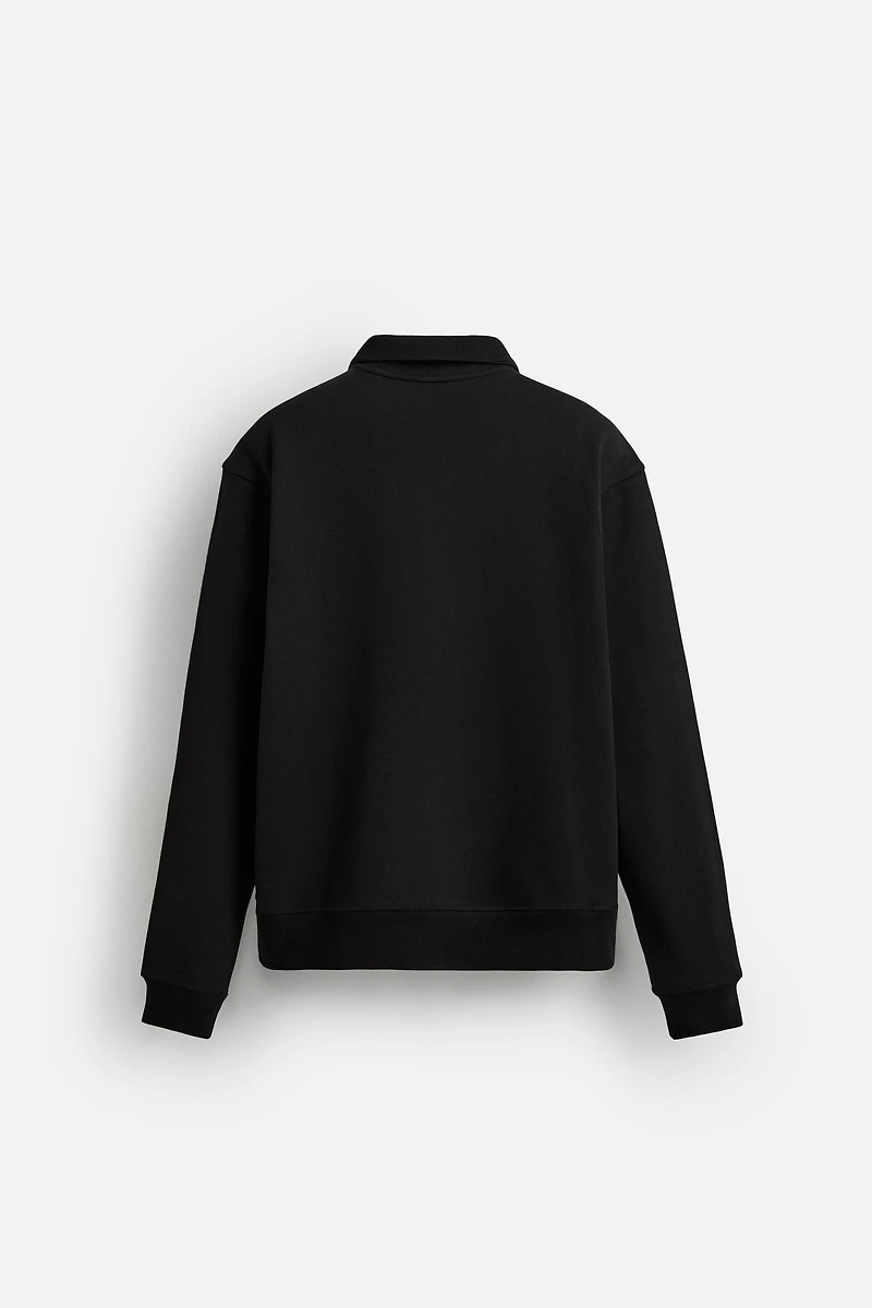 BASIC QUARTER-ZIP SWEATSHIRT