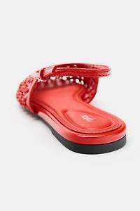 BRAIDED EFFECT SLINGBACK FLATS