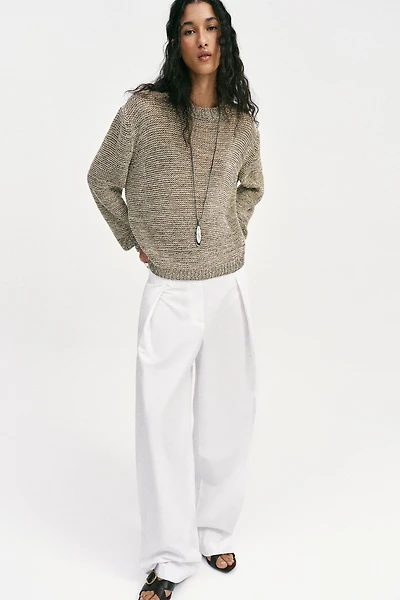PULL EN MAILLE AVEC FIL MÉTALLISÉ