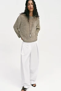 PULL EN MAILLE AVEC FIL MÉTALLISÉ