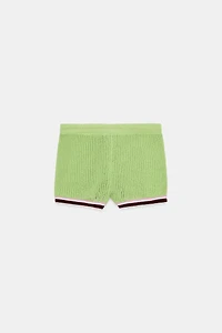 SHORT EN MAILLE À TAILLE ÉLASTIQUE