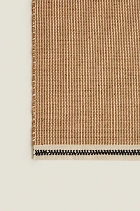 NON-SLIP STRIPED JUTE RUG