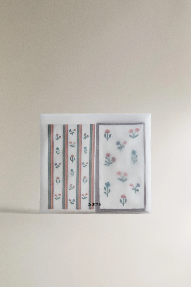 SET OF FLORAL PAPER NAPKINS (SET OF 15)
