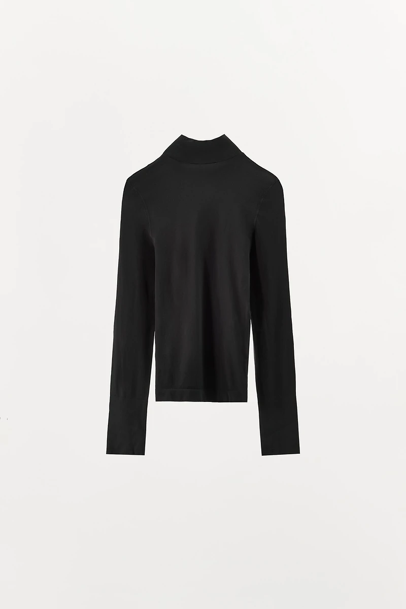 HIGH NECK TOP WITH POLYAMIDE