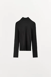 HIGH NECK TOP WITH POLYAMIDE