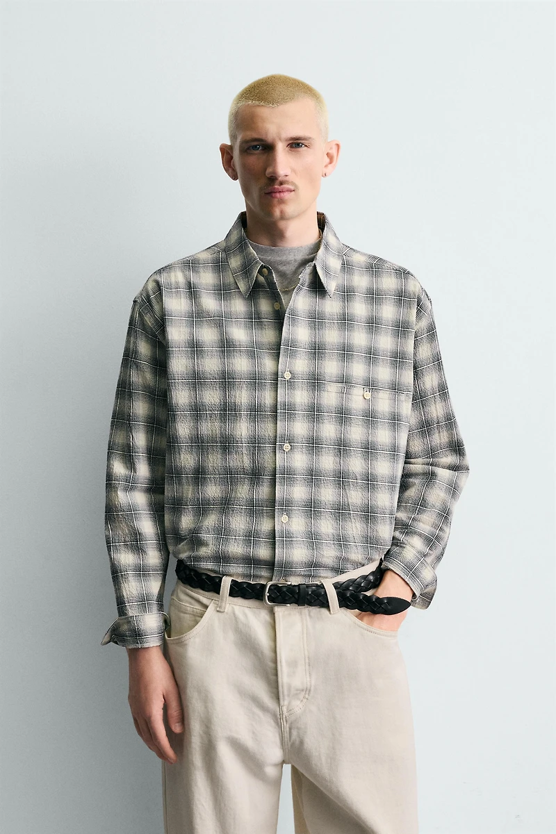 PLAID BOXY FIT SHIRT