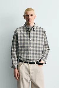 PLAID BOXY FIT SHIRT