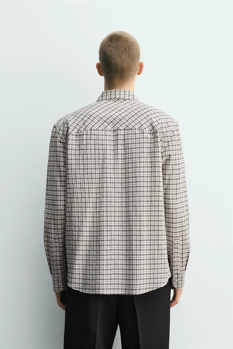 RELAXED FIT PLAID SHIRT