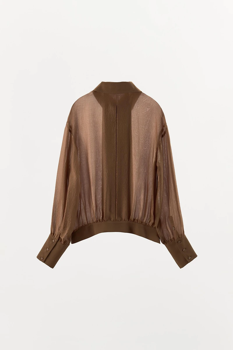 CHEMISE EN SOIE 100 % DOUBLE BOUTONNAGE