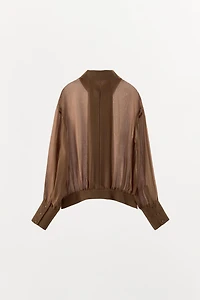 CHEMISE EN SOIE 100 % DOUBLE BOUTONNAGE