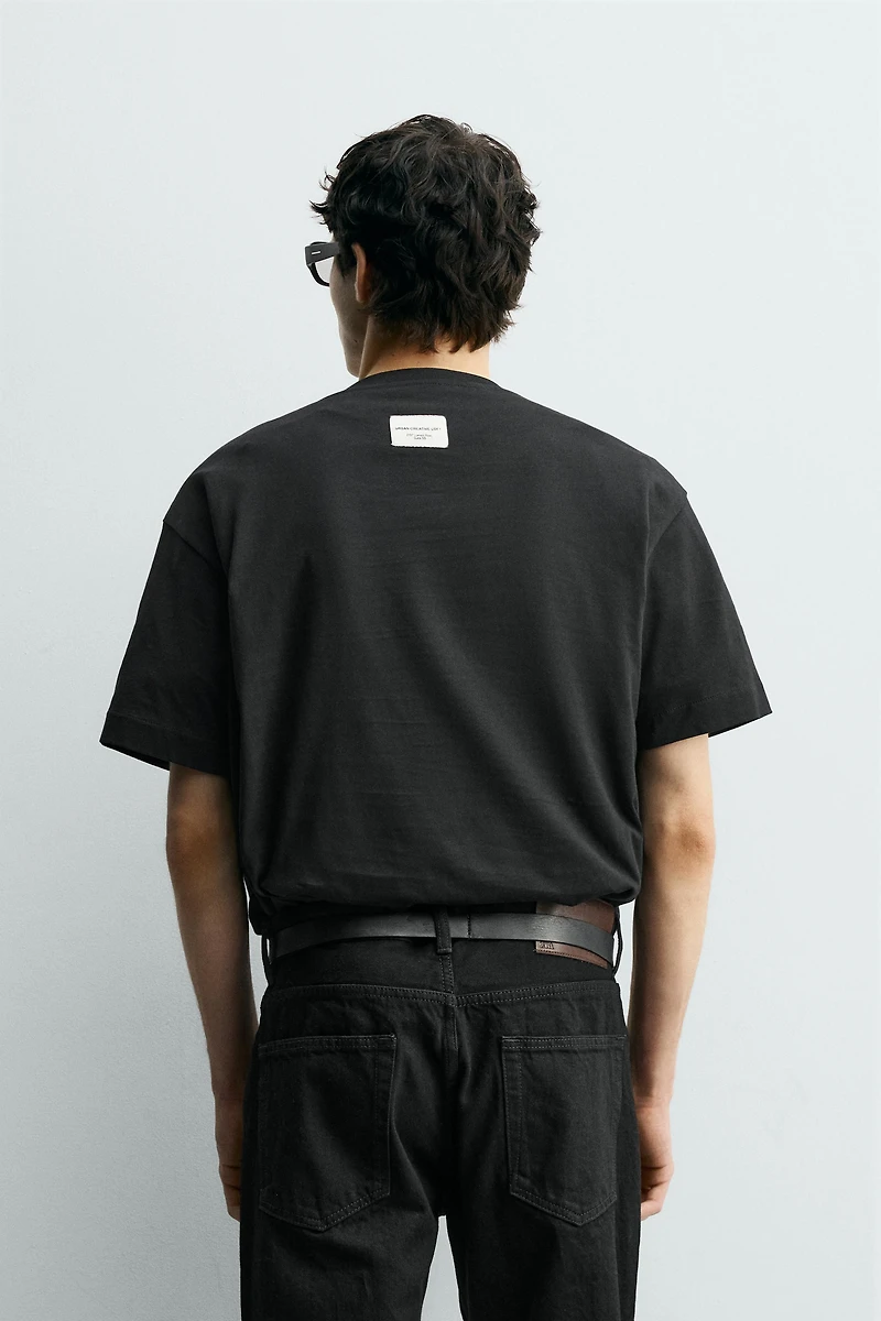EMBROIDERED TEXT T-SHIRT