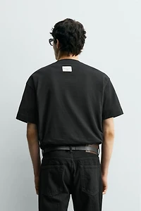 EMBROIDERED TEXT T-SHIRT