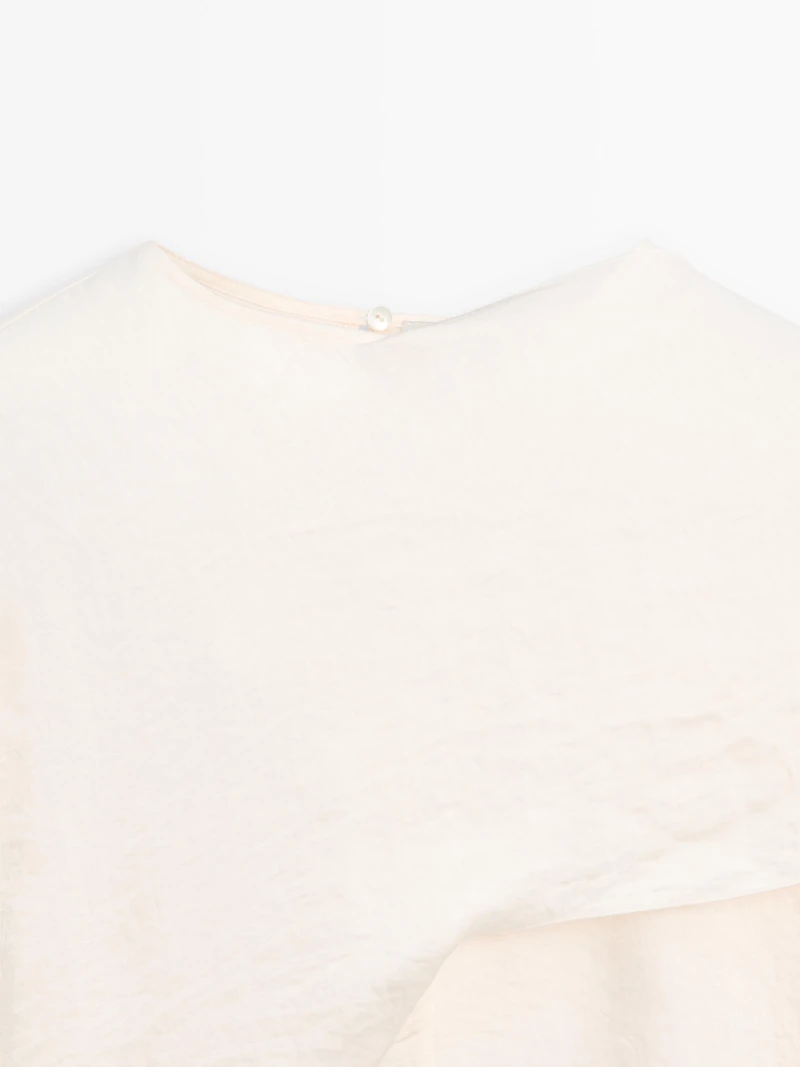 Blouse fluide satinée à col enveloppant - STUDIO