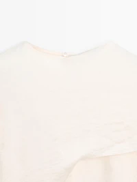 Blouse fluide satinée à col enveloppant - STUDIO
