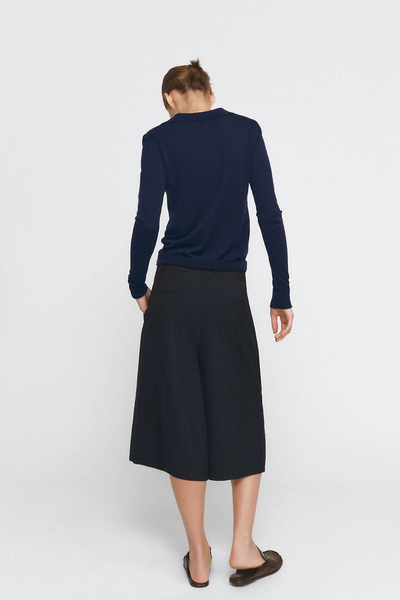 FINE KNIT WOOL POLO SHIRT