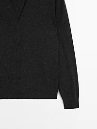 Cardigan à col en V 100 % cachemire