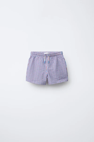 6-14 YEARS / STRIPED SWIM SHORTS