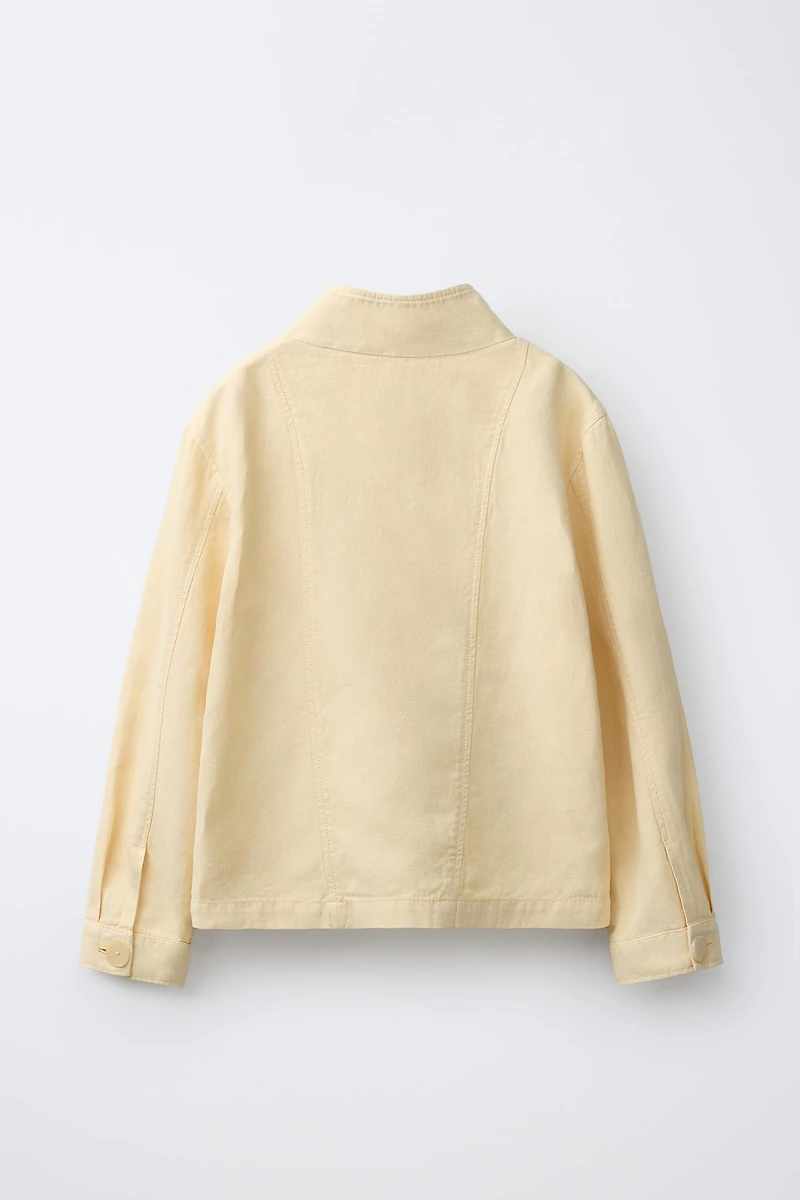 BLOUSON EN COTON ET LIN