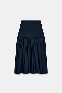 COMBINATION INTERLOCK MIDI SKIRT
