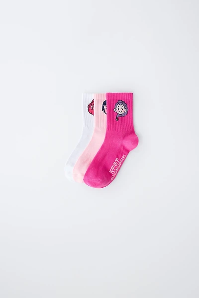 LOT DE TROIS CHAUSSETTES MI-Hautes KPOP DEMON HUNTERS™ NETFLIX ©