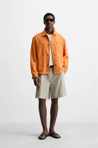 LINEN - COTTON OVERSHIRT
