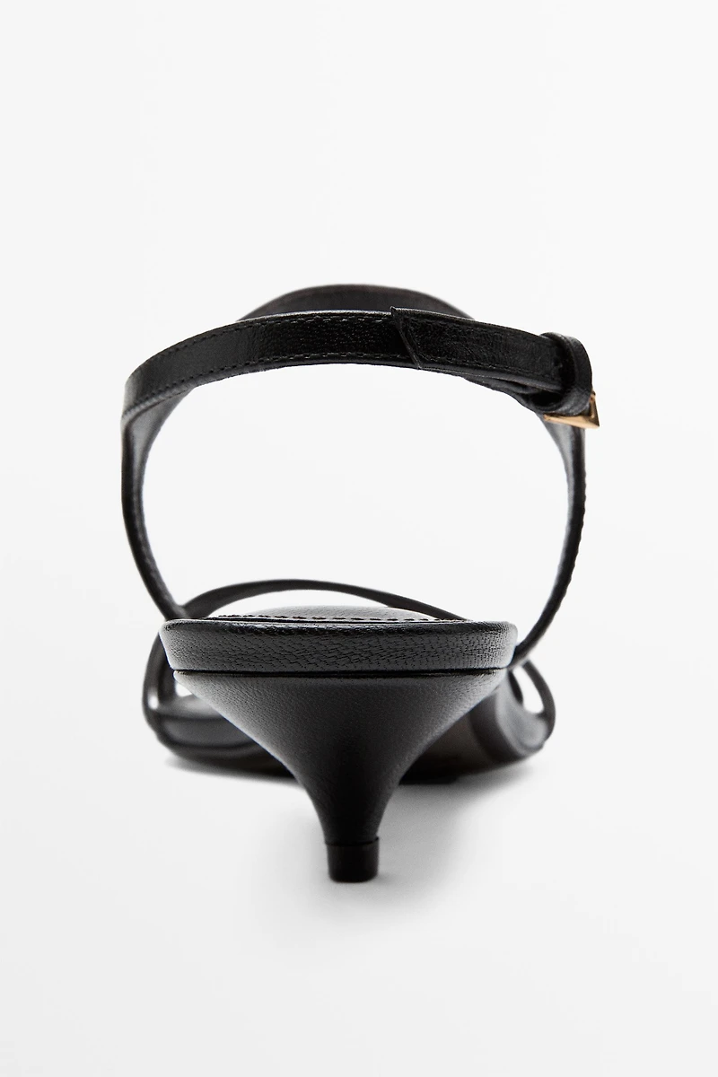 Low-heel leather sandal - MADE SPAIN