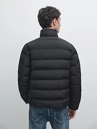 Water-repellent puffer jacket with down blend