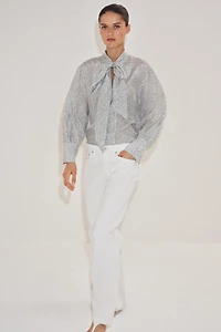 CHEMISE À NŒUD ET POIS ZW COLLECTION