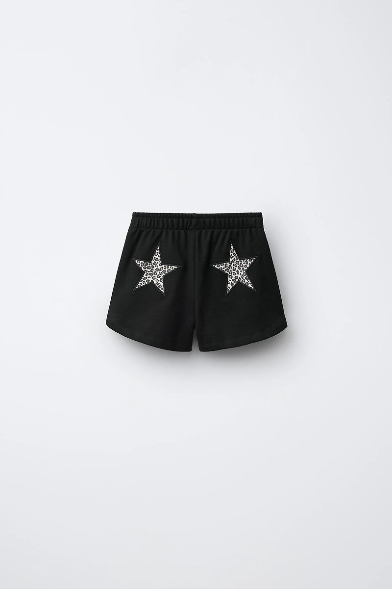 STAR PATCH PLUSH SHORTS