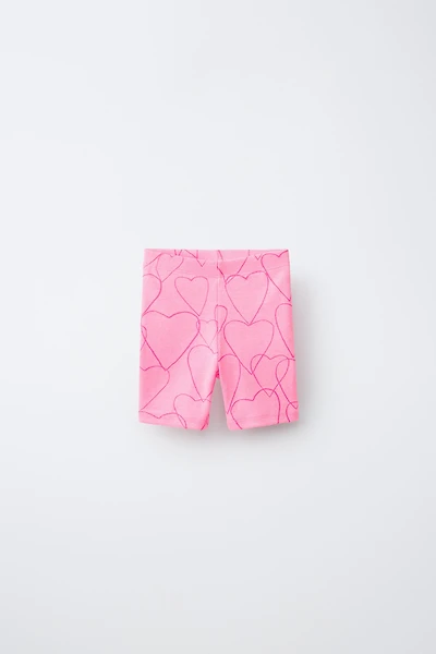 LEMON PRINT RIBBED CYCLING SHORTS