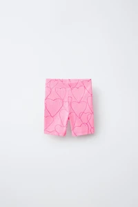 LEMON PRINT RIBBED CYCLING SHORTS