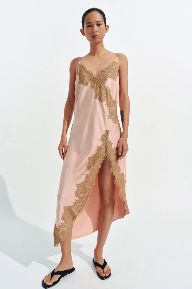 ZW COLLECTION SATIN LACE DRESS