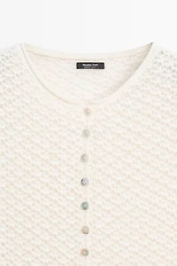 Crochet knit cardigan