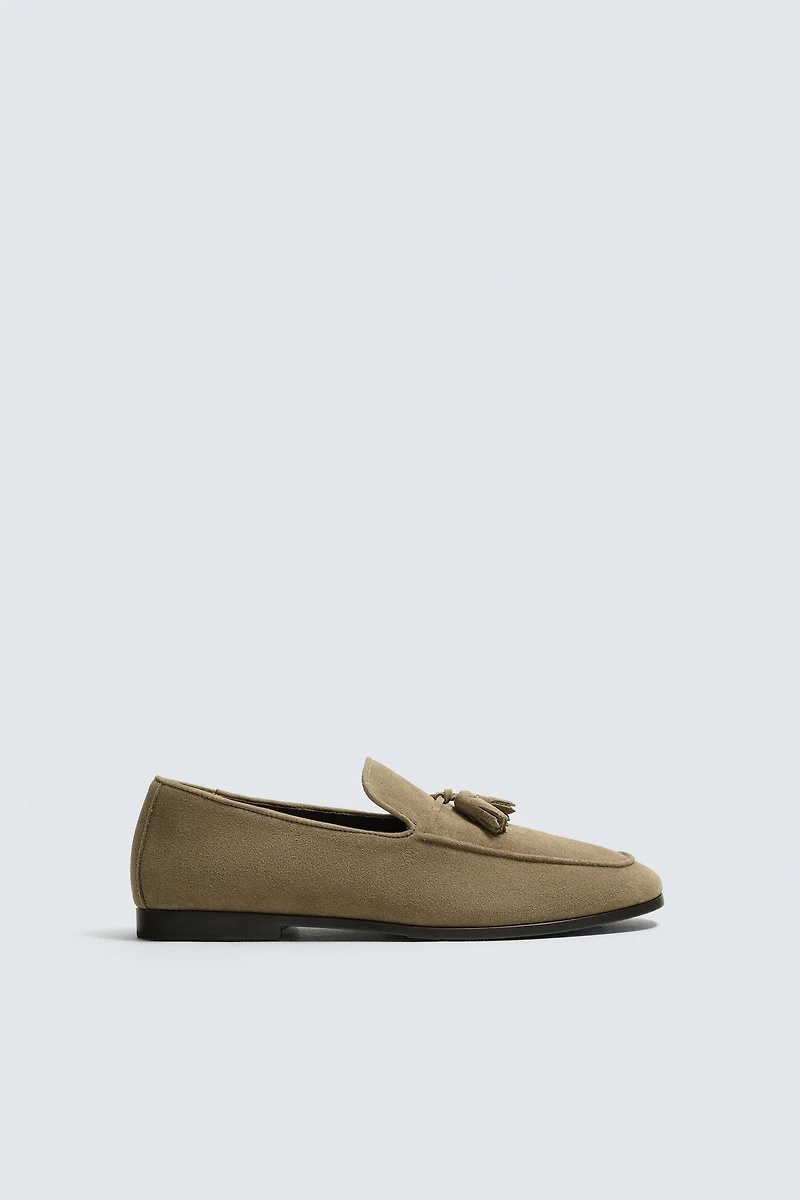 LEATHER TASSEL LOAFERS