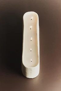 ELONGATED CERAMIC DECORATIVE CANDLE