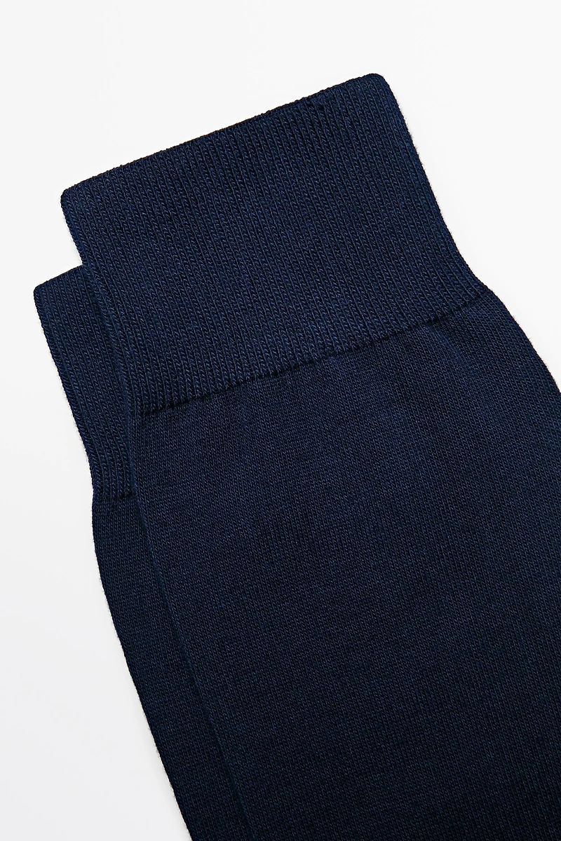 Chaussettes en maille lisse de coton mélangé