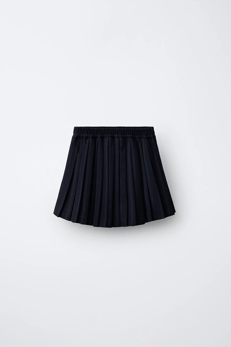 STRIPED PLEATED SKIRT