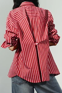CHEMISE OVERSIZE EN POPELINE RAYÉE
