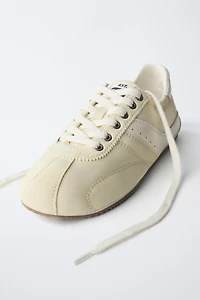 BASKETS AVEC CUIR