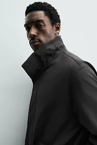 WAXED FINISH TRENCH COAT