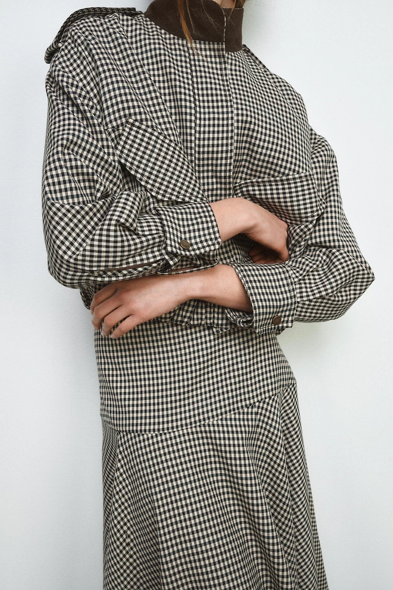 COMBINATION PLAID SKIRT ZW COLLECTION