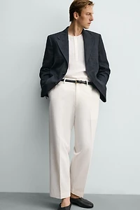 REGULAR FIT VISCOSE - COTTON PANTS