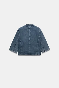 ZW COLLECTION CROPPED DENIM BLAZER