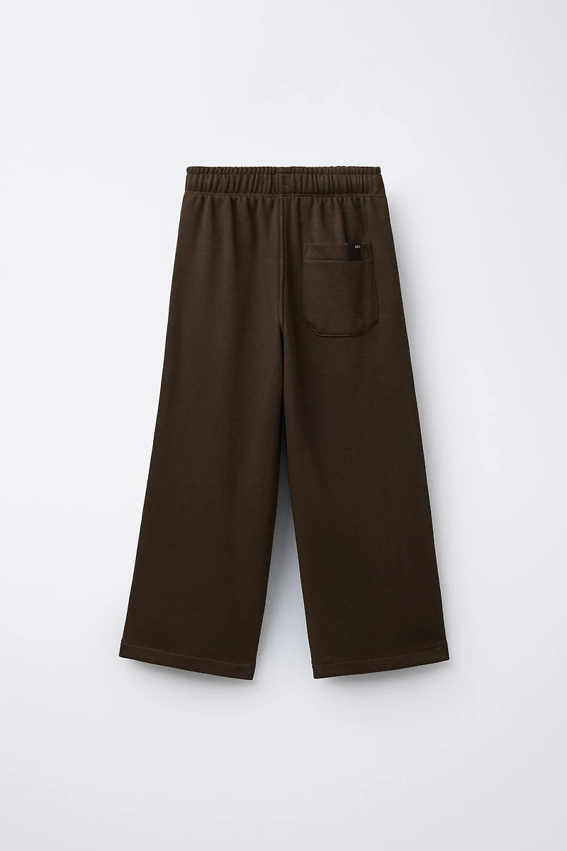 EMBROIDERED HOODIE AND WIDE LEG PANTS SET