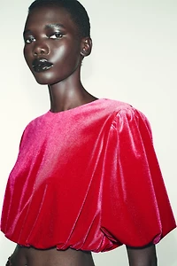 TOP BOULE EN VELOURS